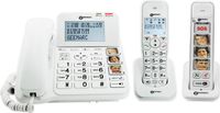 Geemarc PACK SENIOR 295 verstärktes schnurgebundenes 30 dB Seniorentelefon (+Anrufbeantworter)  und 2 Zusatz-Dect-Telefone (mit und ohne Fototasten)  - Deutsche Version