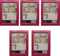 5x Set FISKBO Ikea Bilderrahmen 13x18 PINK
