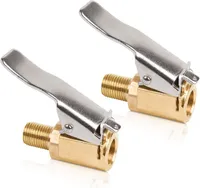 2 Stück 8mm Autoventil Hebelstecker Air Chuck, Messing Autoventil Adapter Druckluft Reifenfüllnippe , Auto Ventilstecker für Reifenventile