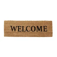 relaxdays Kokosmatte Welcome braun 25,0 x 75,0 cm