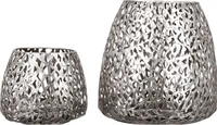 Casablanca Windlicht Purley Met.antik-silber  Höhe: 11 cm  Ø 14 cm 54956