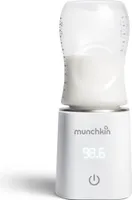 Cyfrowy podgrzewacz do butelek Munchkin 37°C - Zawiera 4 adaptery do butelek Dr Brown's (tylko z wąską szyjką), Tommee Tippee, NUK i Medela - Kompaktowy w podróży - Cyfrowy wyświetlacz