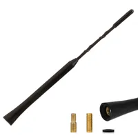 alca® antena dachowa spiralna 23 cm uniwersalne radio AM FM DAB+ czarna + adapter M5 M6 zestaw antena samochodowa włókno szklane antena samochodowa zamiennik antena krótka