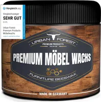 Möbelwachs farblos zur Möbelpflege & Holzschutz für innen und aussen | Holz wachsen mit PREMIUM MÖBEL WACHS von URBAN FOREST 250ml