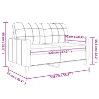 vidaXL 2-Sitzer-Sofa Schwarz 120 cm Kunstleder