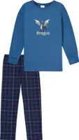 Schiesser Kleinkinder Jungen Schlafanzug lang blau 092
