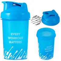 Šejker, Proteínový Bidon Pre Posilňovne, Blender Bottle 500 Ml Modrá