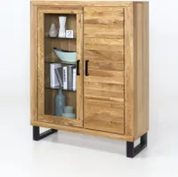 Vitrine Highboard Klara Wildeiche geölt Teilmassiv