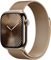 Apple Watch Series 10 GPS+ Cellular 42mm Gold Titanium Case with Milanese