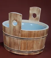 Achleitner Sauna Fußbecken Wärmebecken aus Fichtenholz 14 l Inhalt 647