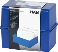 Karteibox DIN A7 quer blau