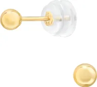 Ohrringe Ohrstecker 585 Gelbgold 14kt mit Kugel 3-4mm Größe - 3 mm