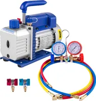 VEVOR 3CFM Leere einstufige Vakuumpumpe, 1/4HP Vakuumpumpe 2-Wege Unterdruckpumpe Klimaanlage, 220V Vakuumpumpe Unterdruckpumpe