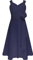 Sommertraum: Elegantes ärmelloses Chiffon-Mädchenkleid (Größe 152 cm) für den Strand und festliche Anlässe!