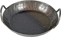 TURK Servierpfanne schmiedeeisern mit 2 Griffen und extra hohem Rand Ø28cm schwarz