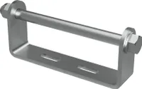 Kielrollenhalter mit Achse für Seitenrolle Sliprolle Kielrolle Bootstrailer verzinkt SUPROD, 180 mm