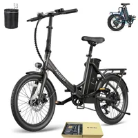 E-Bike klapprad Rostfreie Aluminiumlegierung bis zu 150 - 190 km Pannensichere Reifen 20 zoll Wasserdicht IPX4 mit 7 Gang, Schwarz