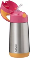 Thermoskanne Thermosflasche Isolierflasche Silikonstroh 350 ml Strawberry Shake BBox