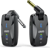 LEKATO Audio Kabelloser Gitarrensender-Empfänger 2,4G 18 Kanäle Stummschaltstecker