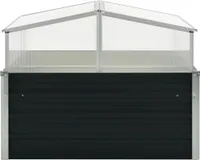 vidaXL skleník antracit 100x100x77 cm pozinkovaná oceľ