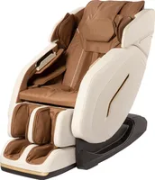 WELLIRA Massagesessel CIGNO Zero-Gravity Massagestuhl für Zuhause und Büro mit Wärmefunktion, Timerfunktion, inkl. Lautsprecher, Luftduckmassage, braun/weiß