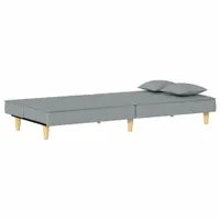 vidaXL Schlafsofa Hellgrau Stoff