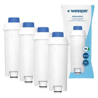 Wessper Wasserfilter für Delonghi Kaffeemaschinen DLSC002, SER3017 & 5513292811 - Kompatibel mit ECAM, ESAM, ETAM Serie (4er Pack)