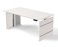 Elektricky výškově nastavitelný stůl Form 4, bílý, velikost desky stolu: 180 x 80 cm
