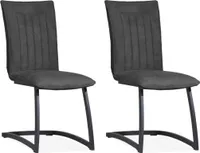 Stuhl Amara - Anthrazit (2er-Set)