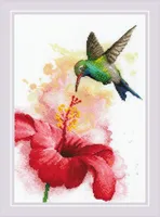 Riolis Kreuzstich Stickpackung "Kolibri", Zählmuster, 21x30cm