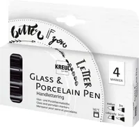 KREUL Glass & Porcelain Pen Handlettering 4er-Set