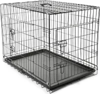 TRESKO® Hundekäfig 91x58x64cm Metall Transportkäfig Auto Hundebox Transportbox faltbar Drahtkäfig