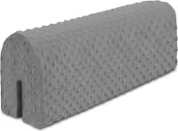 Bettkantenschutz für Kinderbetten 70 cm - Schutz für Bettrahmen Kantenschutz Kinder Babybett Grau Minky