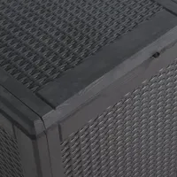 vidaXL Garten-Aufbewahrungsbox 90 L Schwarz PP Rattan