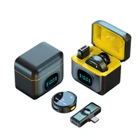Lavalier Mikrofon - Kabellos Bluetooth Handy Ansteckmikrofon mit Ladehülle & Geräuschunterdrückung 4 Aufnahmemodi für iPhone