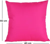 JACK 40x40cm Outdoor Lounge Kissen Dekokissen inkl. XXL-Füllung Wasserabweisend Sitzkissen Garten Stuhl Lotus Effekt, Farbe:Pink