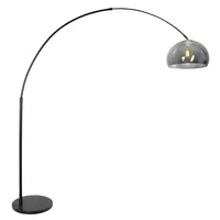 Steinhauer - stehlampe - Sparkled Light - schwarz - kunststoff metall - bogenlampe - E27 - 9878ZW