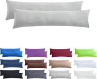 zestaw 2 poszewek na poduszki 100% bawełna poszewka na poduszkę 40x145 cm srebrnoszary