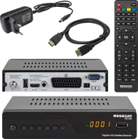 HD SAT Megasat HD 390 Digital mit USB HDMI SCART Full HD TV 1080p, Astra vorinstalliert