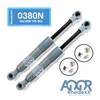 2x Gasdruckfeder Ersatz LIFT-O-MAT 380N 195mm mit Beschlag Gasdruckdämpfer Kesseböhmer Liftomat