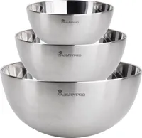 Miska do mieszania Masterpro Foodies stal nierdzewna Ø 19 cm Ø 25 cm Ø 17 cm