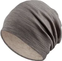 Beanie Mütze, Schlafmütze, Slouchy Nachthaar Mütze,Khaki Mütze