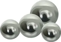 4er Set Edelstahl Deko-Kugel Ball Garten Silber in 3 Größen