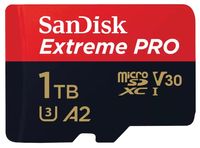 SanDisk microSDXC 1TB Extreme Pro A2 C10 V30 UHS-I U3