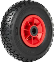 Wiltec Rad 3.00-4 85 x 260 mm 90 kg, Schubkarren Komplettrad mit Kunststofffelge, Winkelventil, Luftreifen für Sackkarre, Bollerwagen u.a .