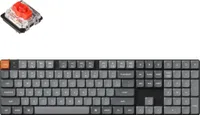 Keychron K5 Max, Plná veľkosť (100 %), Káblový a bezdrôtový, USB + RF Wireless + Bluetooth, Mechanický spínač kláves, RGB LED, Čierna, Šedá
