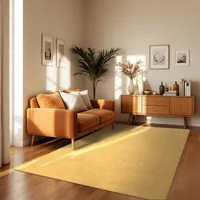 TT Home Teppich Für Outdoor Küchenteppich Balkon Terrasse Unifarbenes Design Modern Größe 150 cm Quadrat