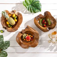 riess-ambiente Massive Schale NATURE ROOT 50cm natur Teakholz Wurzelholz Dekoschale Holzschale Obstschale