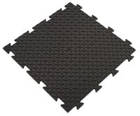 Gewerbeboden PVC Fliesen Raute 8mm Garagenboden Industrieboden Klick-Verlegung schwarz