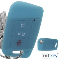 Yosemy 2 Stück Autoschlüssel Hülle Schlüssel Hülle Kompatibel für VW Golf 7  MK7 Polo Seat Skoda TPU Schlüsselhülle Cover 3 Tasten Auto Schlüssel Cover